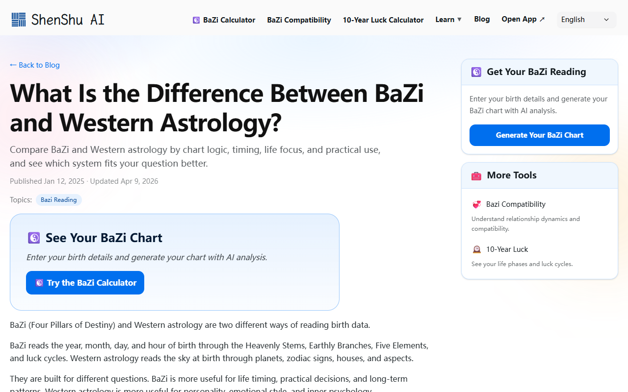 How Does BaZi Differ From Western Astrology?