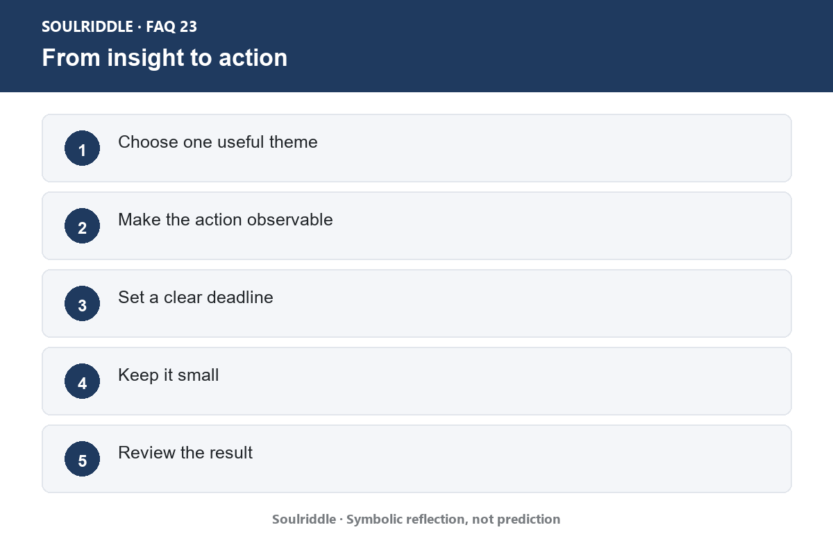 How Do You Turn an AI Reading into Practical Next Steps?