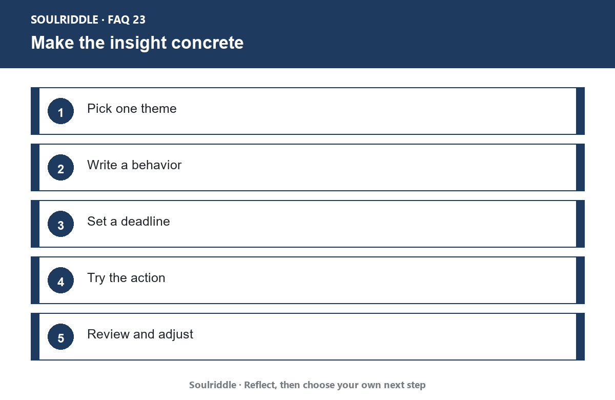 How Do You Turn an AI Reading into Practical Next Steps?